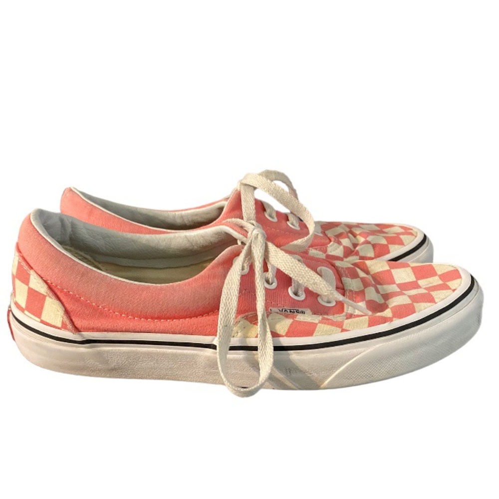 Pink Vans Era Womens Skate Shoes Sneaker Pink Strawberry Check  Checkerboard 7